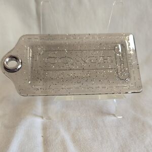 Coach Poppy Glitter Silver Hang Tag